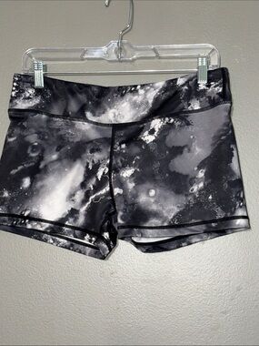 IAB MFG Galaxy Celestial Print Booty Shorts Black White Size 12 XL